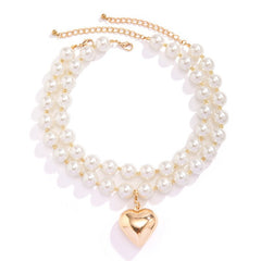 Jessica Heart and Pearl Necklace