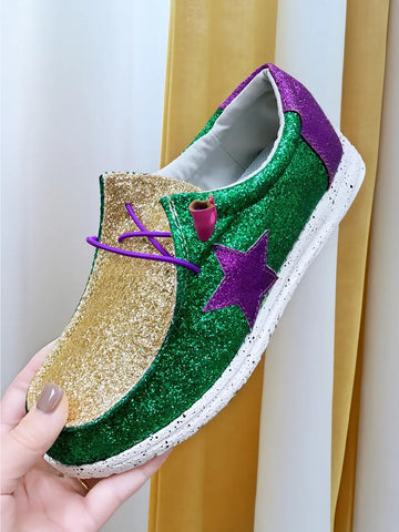 Hey Mardi Gras Slip On Shoes