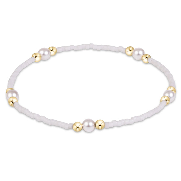 enewton gameday hope purpose pearl bracelet - white