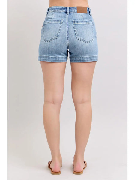 Judy Blue High Waisted Denim Trouser Shorts