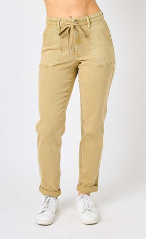 Judy Blue Khaki Cuffed Joggers