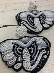 Beaded Elephant Earrings