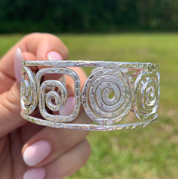 Metal Cuff Bracelets - Silver and Gold