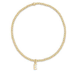 enewton classic gold 2mm bracelet - respect gold initial charm