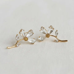 Zircon Petal Earrings