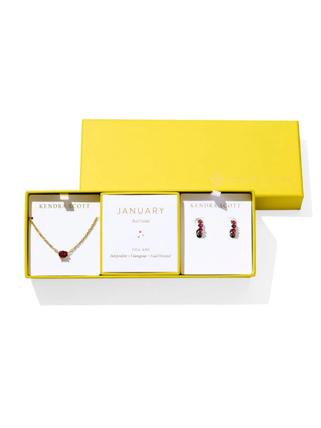 Kendra Scott Cailin Gift Set - Gold Red Crystal