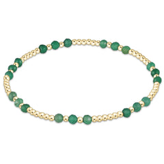 enewton gemstone gold joy pattern 3mm bead bracelet - green onyx