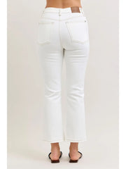 Judy Blue Kicker - High Waisted Kick Flare - White