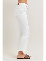Judy Blue Kicker - High Waisted Kick Flare - White
