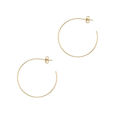 Thin Gold C-Shape Hoop- 2.5"