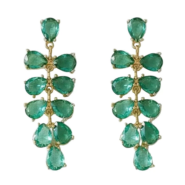 Pond Leaf Stone Earrings