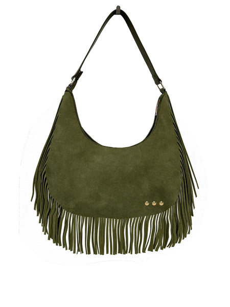 Loretta Fringe Suede Slouchy Bag - 5 Colors