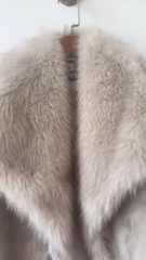 Margie Drama Oversized Lapel Faux Fur Coat