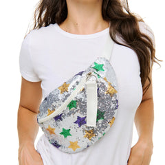 Mardi Gras Sequin Star Fanny Pack