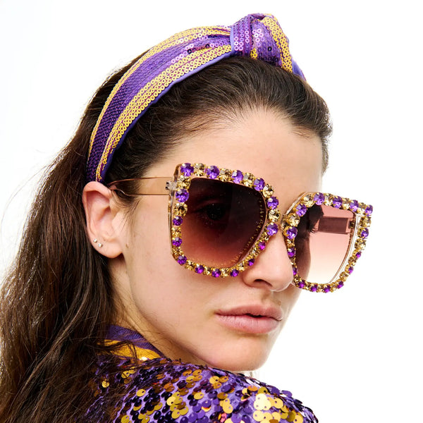 Mardi Gras Purple and Gold Sunglasses