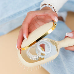 Teleties Detangler Hair Brush For Medium Hair - Tan