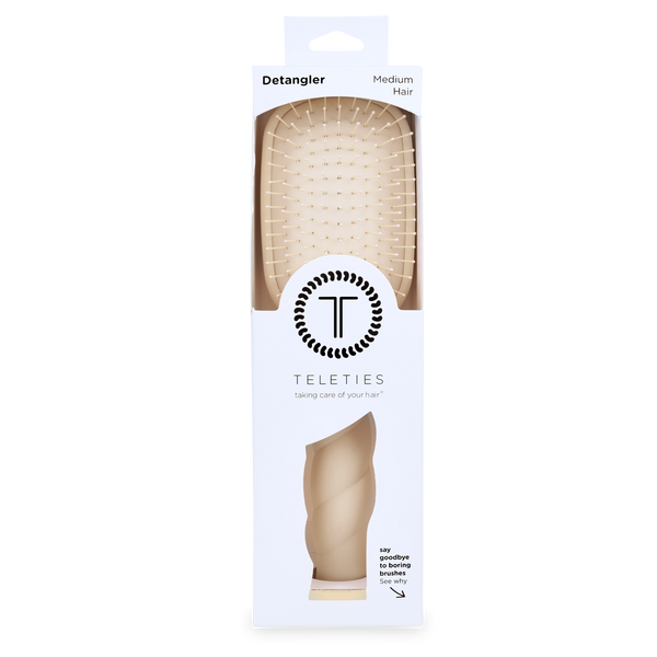 Teleties Detangler Hair Brush For Medium Hair - Tan