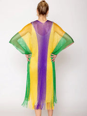 Mardi Gras Mesh Kimono