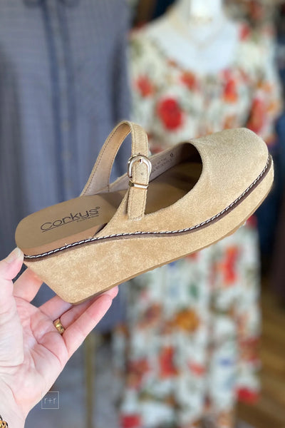 Corky's Me Time Faux Suede Wedge