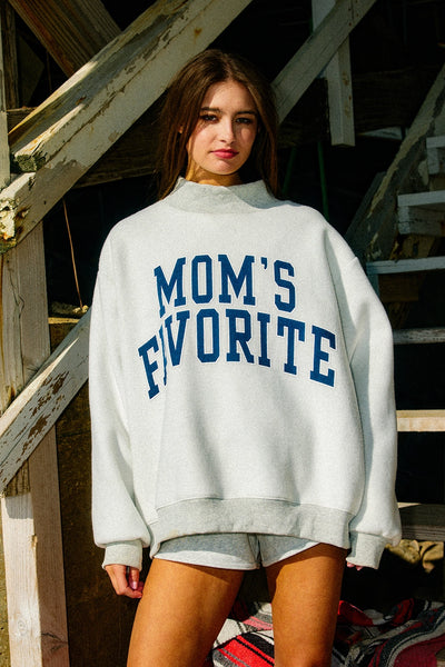 Mom and Dad's Favorite Reversible Mock Neck Sweatshirt