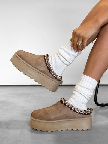 Aspen Sherling Clog - Camel