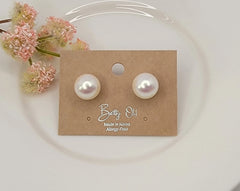 Classic Pearl Earrings - 12mm