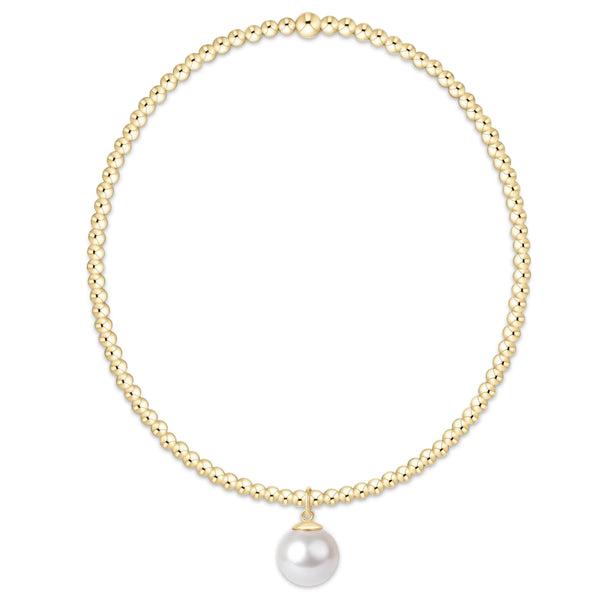 enewton classic gold 2mm bracelet - classic pearl 8mm charm