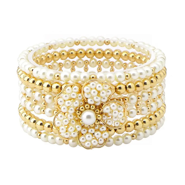 Flower Pearl Bracelet
