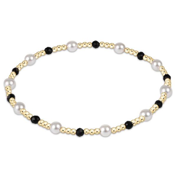 enewton pearl sincerity pattern 4mm bead bracelet - faceted onyx