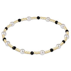 enewton pearl sincerity pattern 4mm bead bracelet - faceted onyx