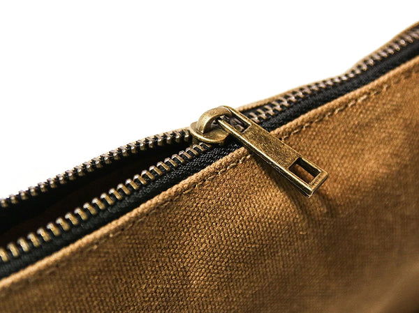 Waxed Canvas Pencil Pouches - 4 Colors
