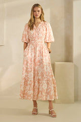 Peach Petals Dress