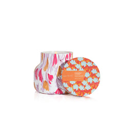 Capri Blue Pineapple Flower Pattern Play Petite Candle