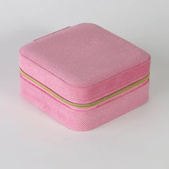Plush Jewelry Box For Travel in Assorted Colors