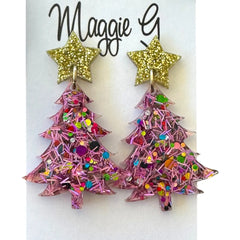 Christmas Tree Earrings - 4 Colors