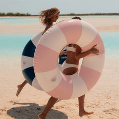 FUNBOY Pink Vintage Stripe Tube Float