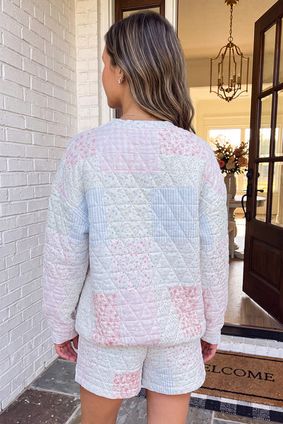 Quilted Mock Neck Set