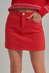 Off Field Denim Skirt - 2 Colors