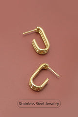 18K Stainless Steel Tarnish Free Huggie Hoops
