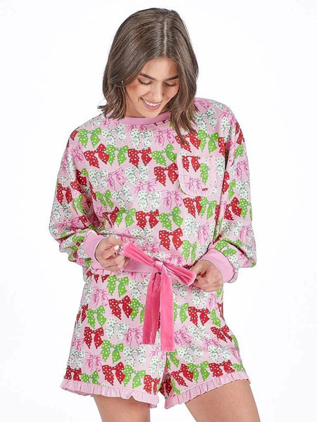 Simply Southern Dotty Bow PJ Set
