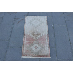 Vintage Turkish Antique Wool Aztec Oushak Rug