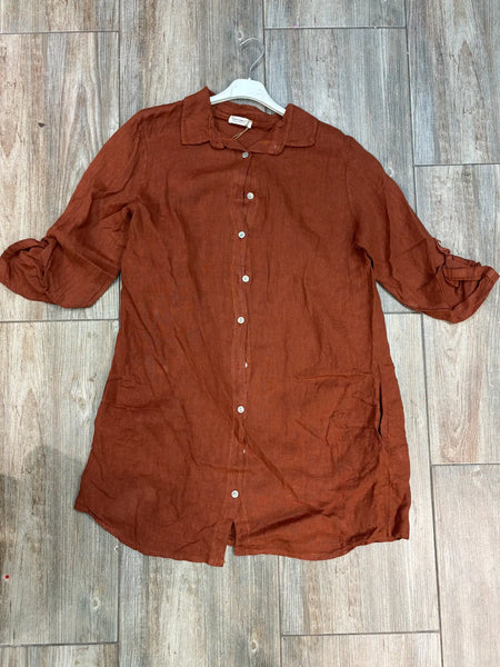 French Linen Shirtdress - 5 Colors
