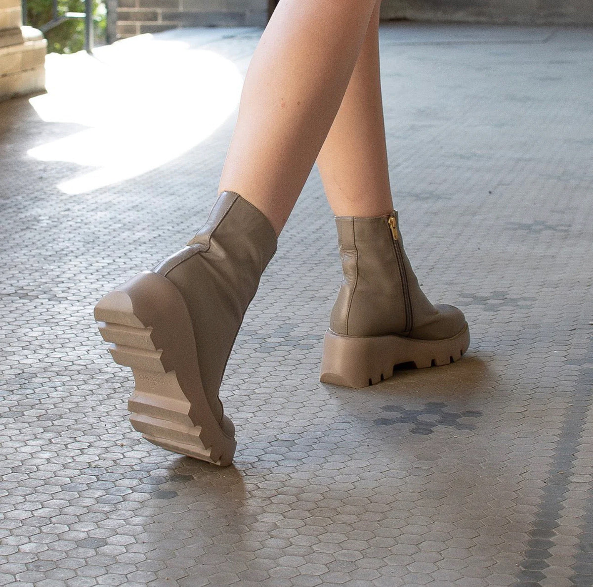 Boot Geet Naked Feet Xenius Boot - Greige – A Little Bird Boutique