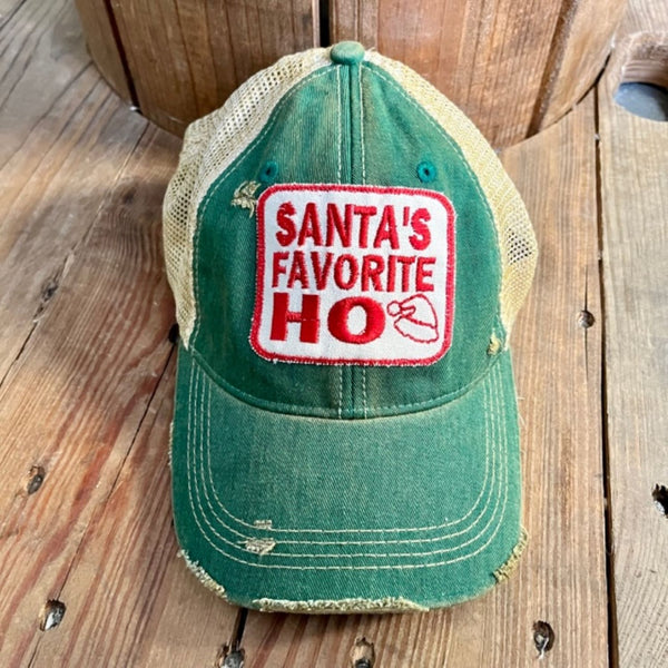 Distressed Christmas Ball Caps - Many Styles