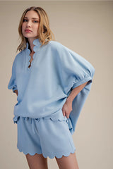 Scallop Top and Short Seperates - 4 Colors