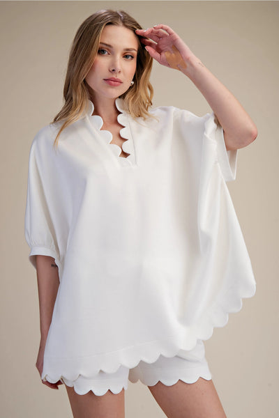 Scallop Top and Short Seperates - 4 Colors