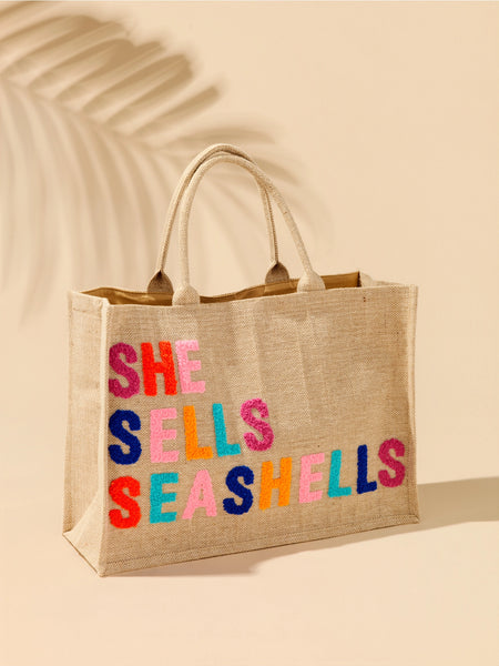 "She Sells Seashells" Beach Bag
