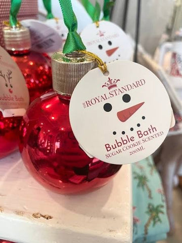 Bubble Bath Red Ball Ornaments - Sugar Cookie