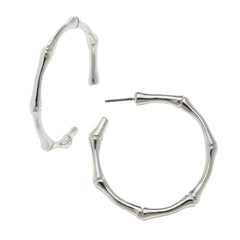 Susan Shaw Silver Bamboo Hoops