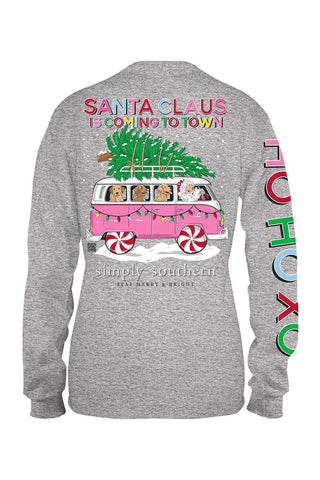 Simply Southern Santa Bus T-Shirt - Long Sleeve
